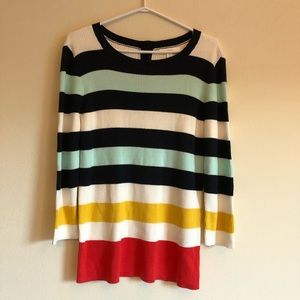 1901 | Rainbow Striped Crew Neck Sweater